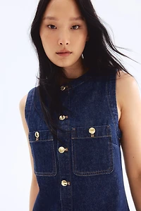 Sleeveless Denim Dress