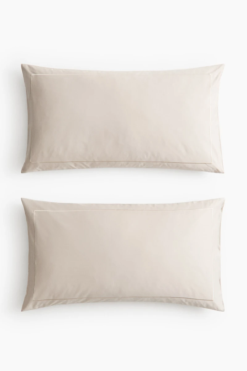 2-Pack Cotton Sateen Pillowcases