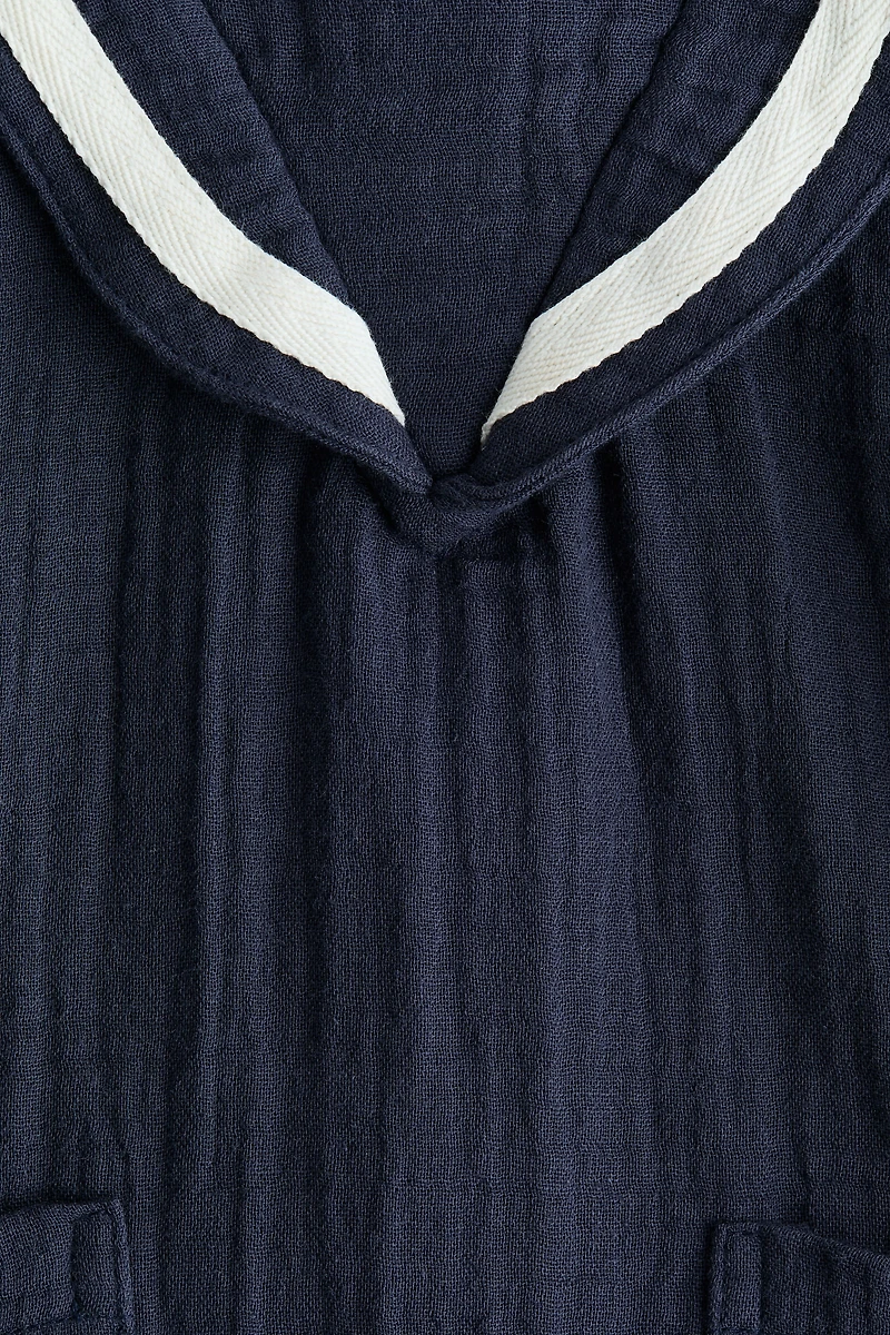 Muslin Sailor Romper Suit