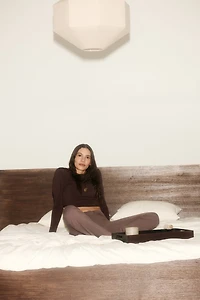 Cropped Long-Sleeved Yoga Top