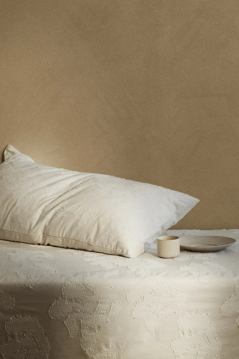 Housse de coussin en coton mélangé