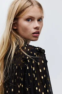 Blouse en tissu jacquard