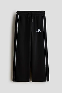 Brushed-Inside Joggers with Printed Motif