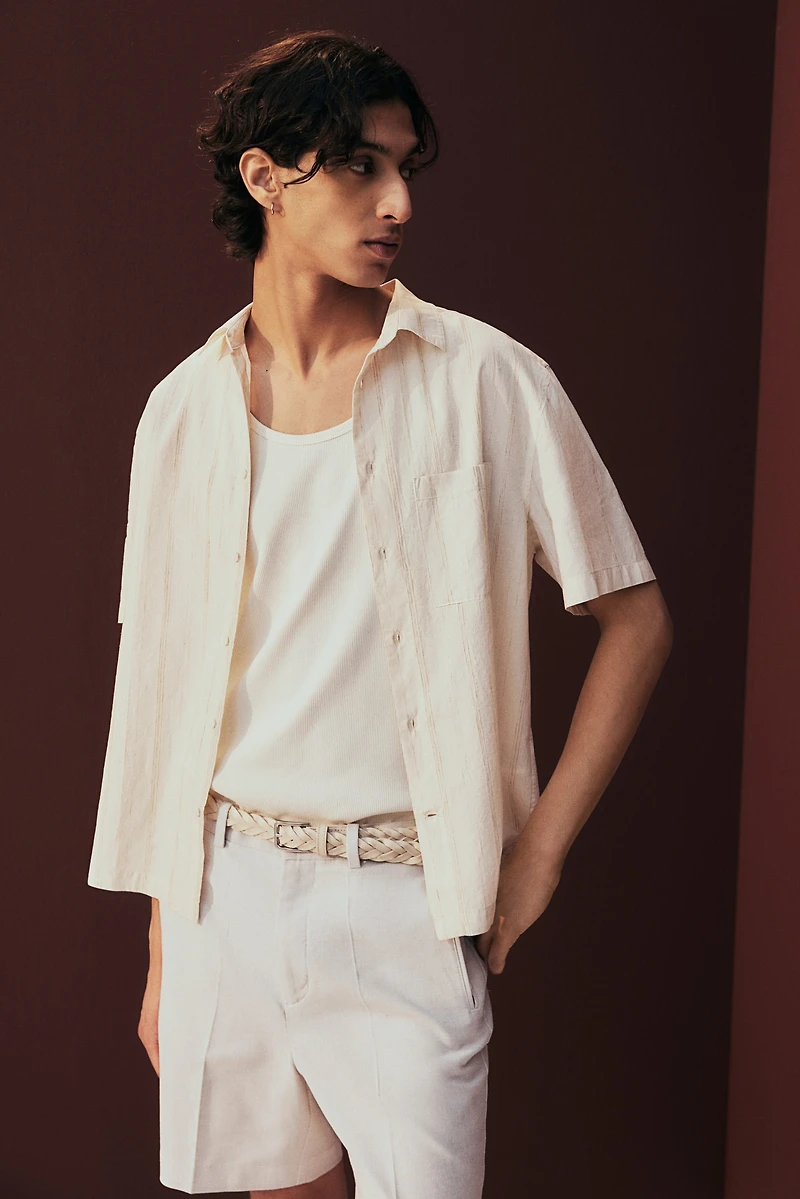 Regular-Fit Lyocell-Blend Chino Shorts