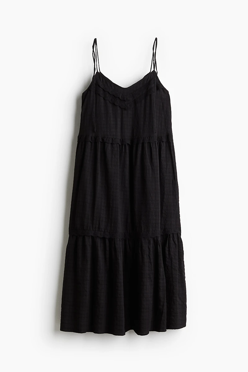 Dress with Tie Shoulder Straps