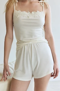 Pajamas with Tie Shoulder Straps