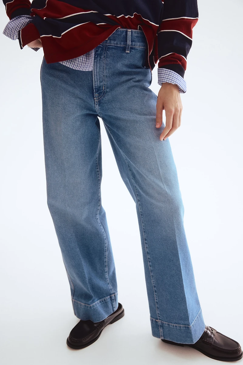 Jean large taille haute