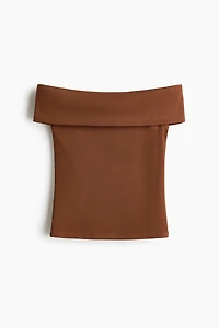 Rib-Knit Off-the-Shoulder Top