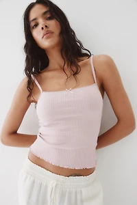 Lace-Trimmed Strappy Top