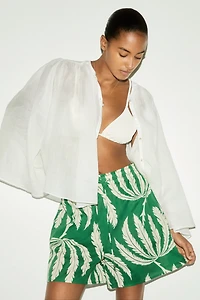 Printed Drawstring Shorts