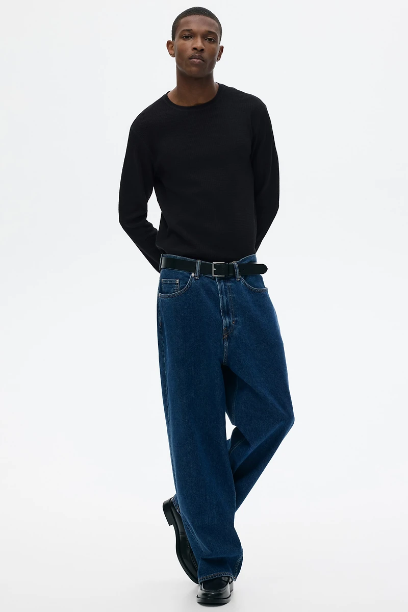 Slim Fit Waffled Jersey Shirt