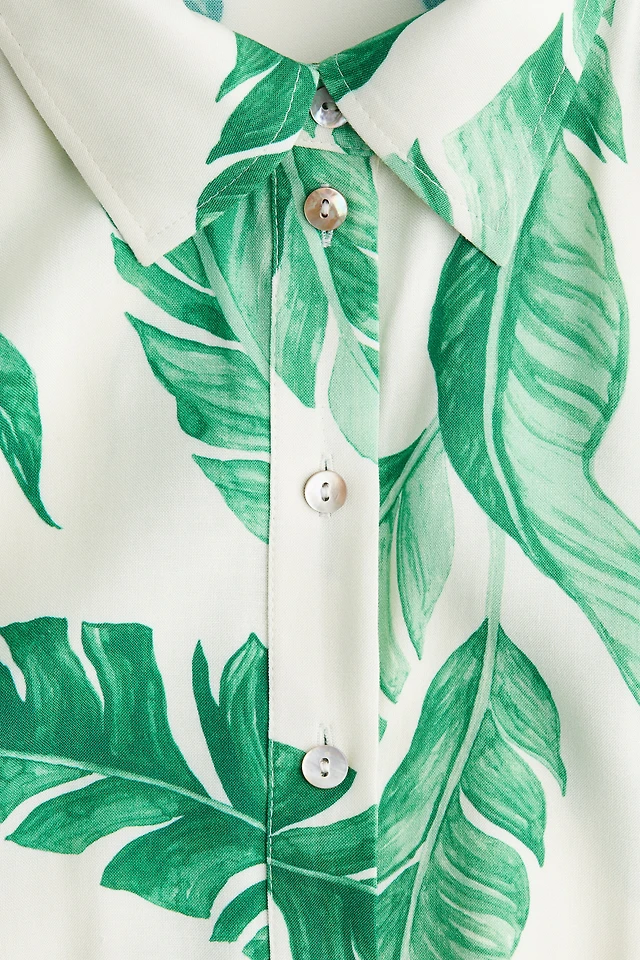 h&m green shirt dress Boden Women's Patti Short Jersey Shirt Dress in Green main image 1