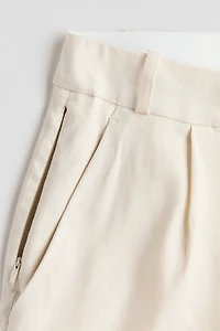 Short ample en lin mélangé