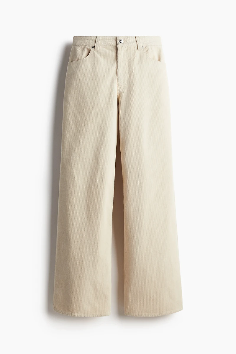 Pantalon large en velours côtelé