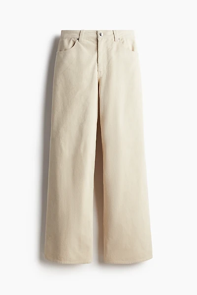 Wide-Leg Corduroy Pants
