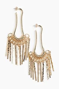 Fringed Dangle Earrings