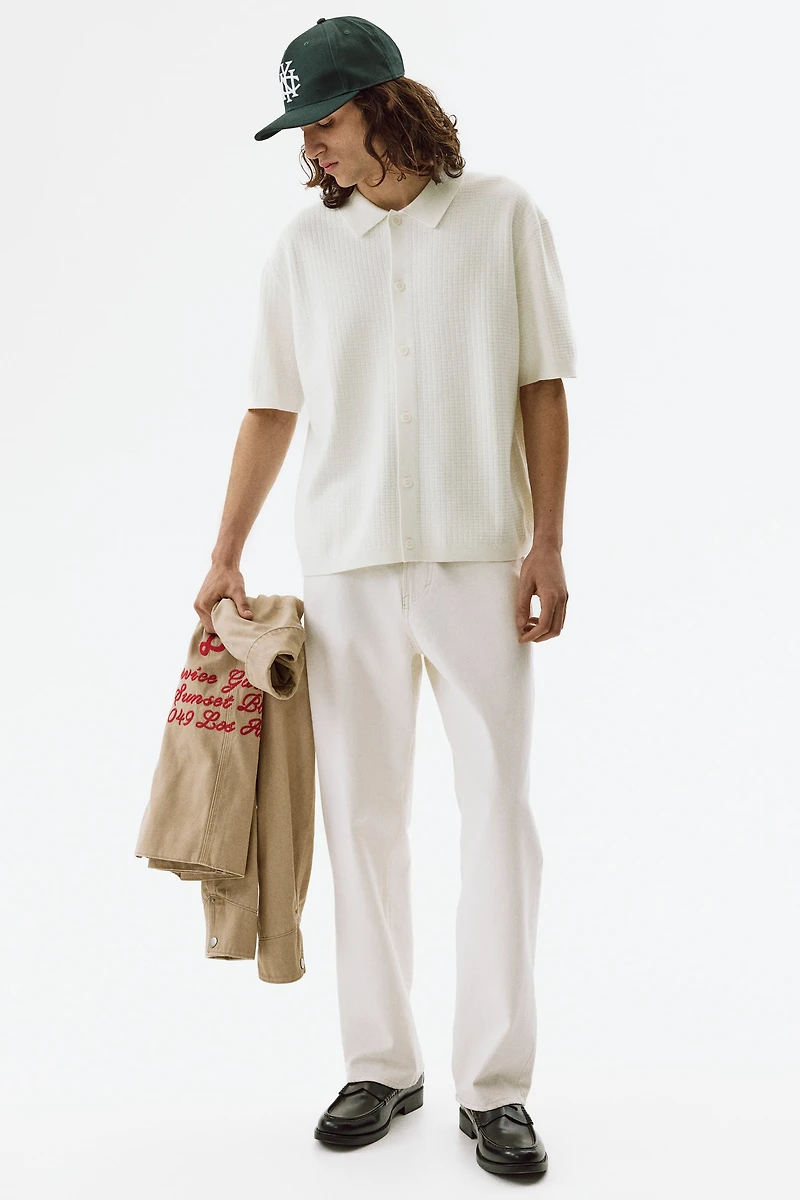 Regular-Fit Textured-Knit Shirt