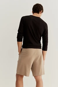 Relaxed-Fit Knee-Length Piqué Shorts