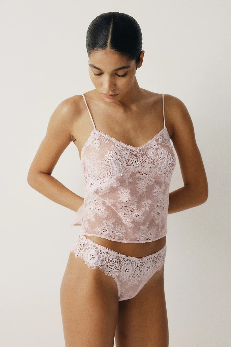 2-Pack Lace Thong Briefs