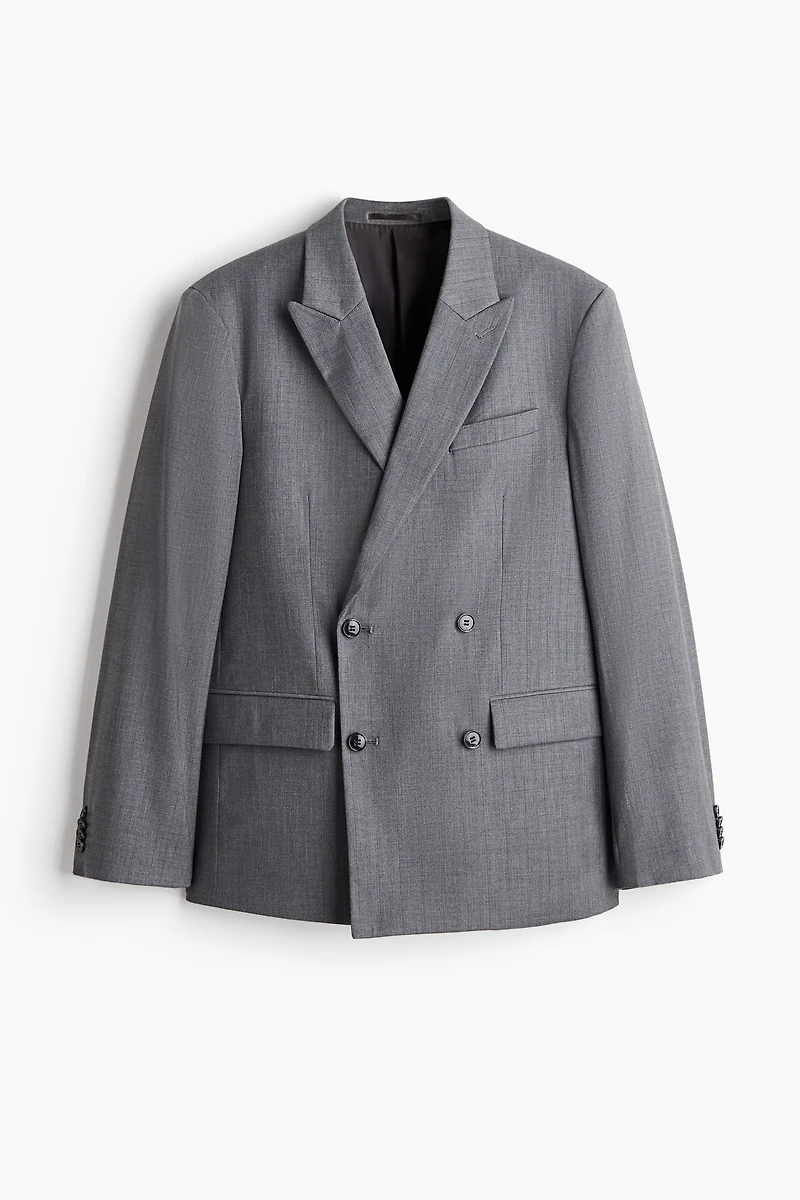 Relaxed-Fit Double-Breasted Jacket