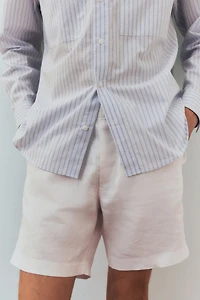 Regular-Fit Linen Shorts