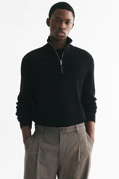 Regular-Fit Half-Zip Sweater