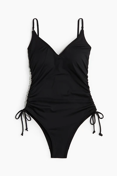 Padded-Cup Drawstring-Detail Swimsuit