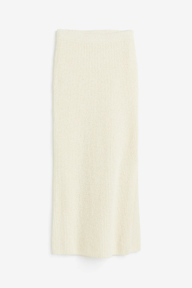 Jupe en tricot côtelé