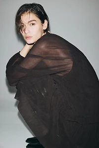 Plissé Jersey Dress