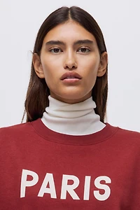 Sweatshirt with Text Motif