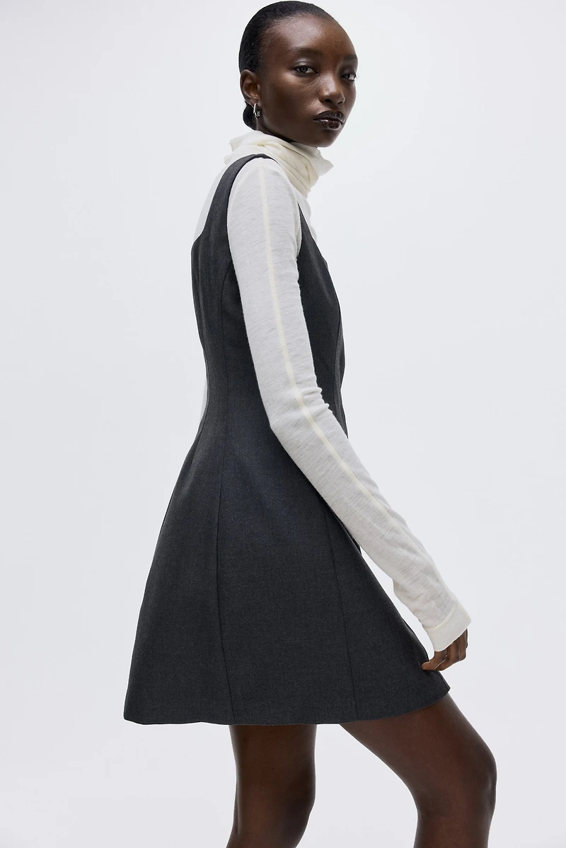 Bow-Detail Twill Dress