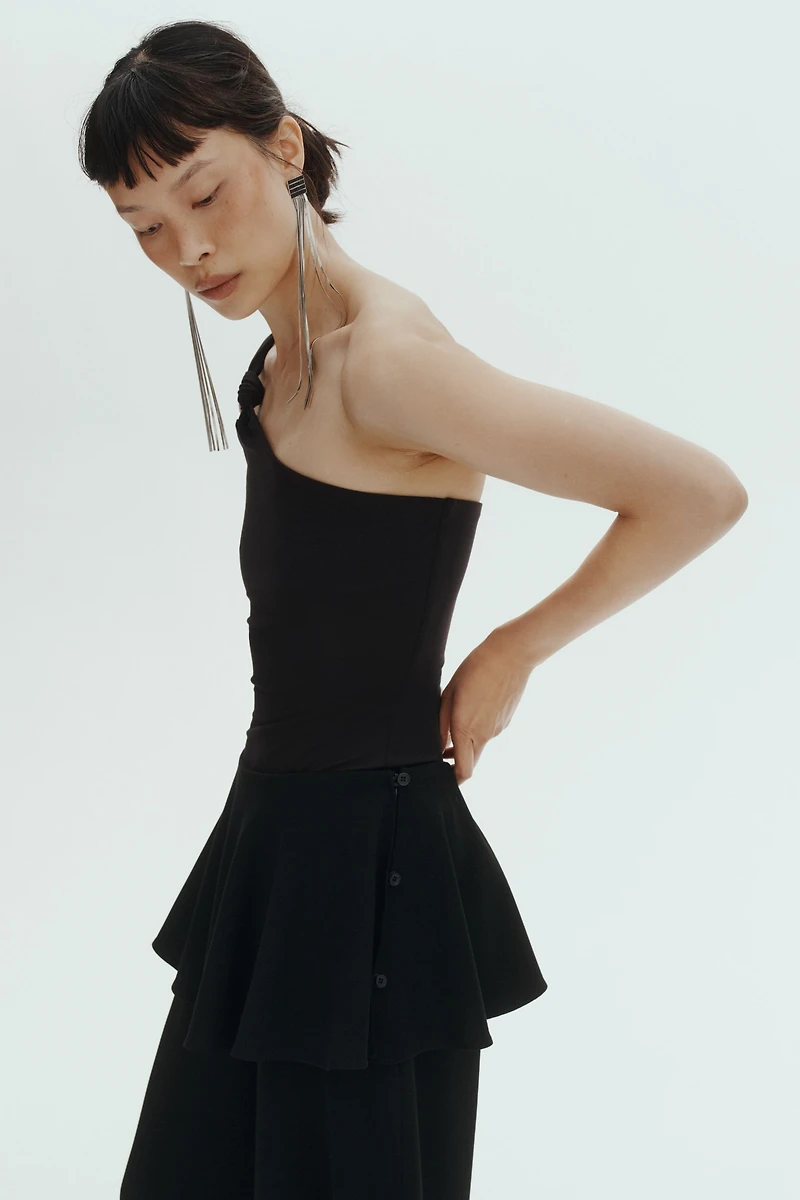 One-Shoulder Thong Bodysuit