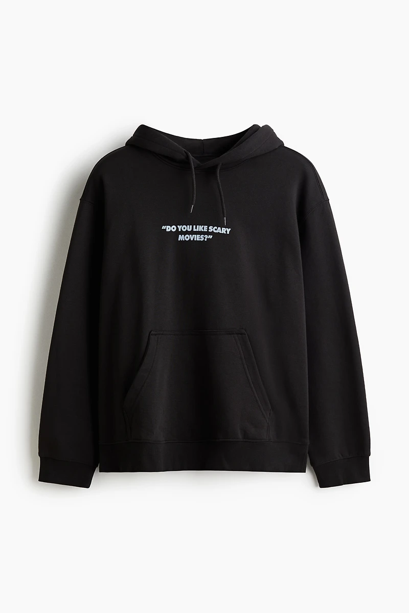 Loose-Fit Printed Hoodie