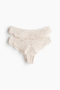 Lot de 2 culottes brésiliennes en dentelle