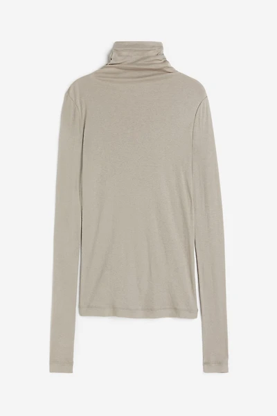 Pima Cotton Turtleneck Top