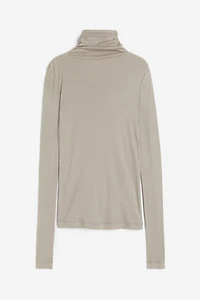 Pima Cotton Turtleneck Top
