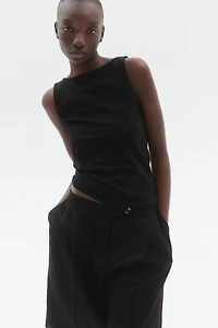 Boat-Neck Sleeveless Top