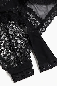 Maillot culotte-ficelle pigeonnant en filet