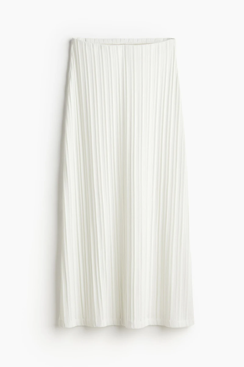 Ladder-stitch-look Knit Skirt
