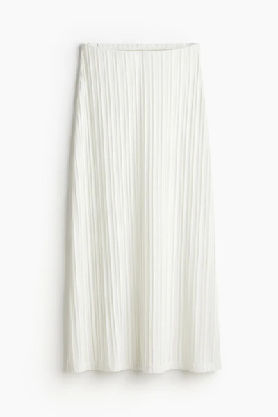 Ladder-stitch-look Knit Skirt