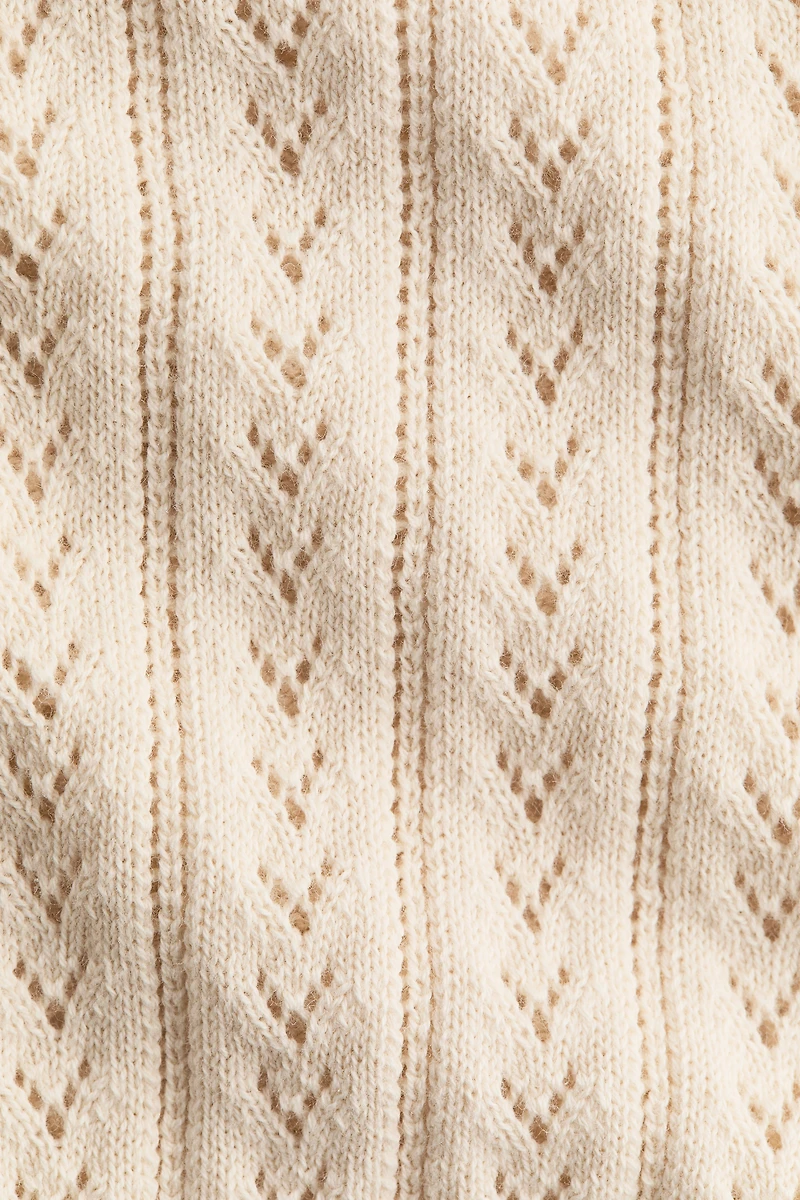 Pointelle-Knit Cotton Cardigan