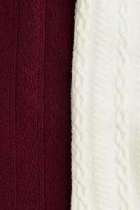 Lot de 2 collants en fin tricot