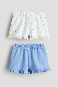 2-Pack Ruffle-Trimmed Sweatshorts