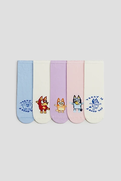 5-Pack Motif-Detail Socks