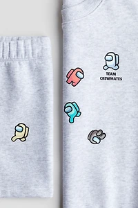 2-Piece Sweatshirt and Shorts Set