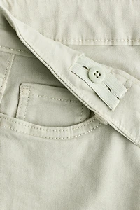 Wide-Leg Twill Pants