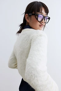 Chandail en tricot bouclette
