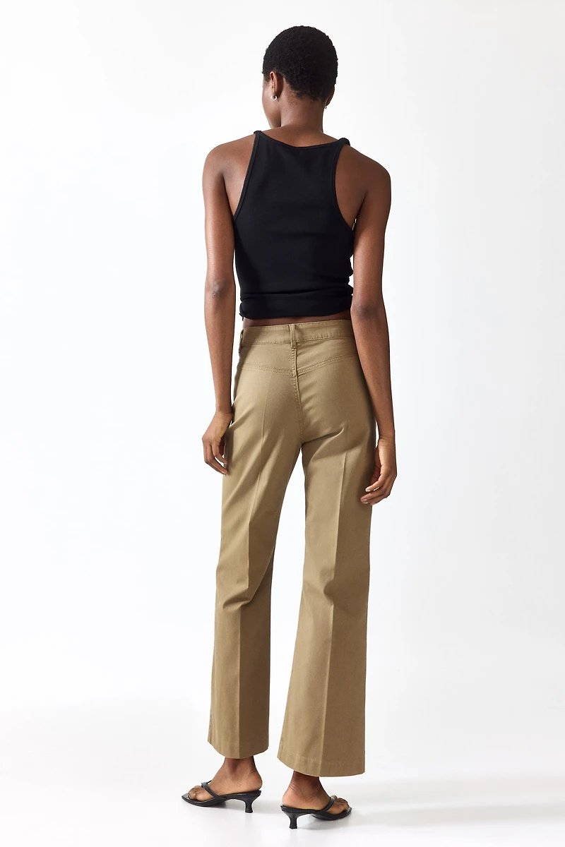 Bootcut Cotton Canvas Pants