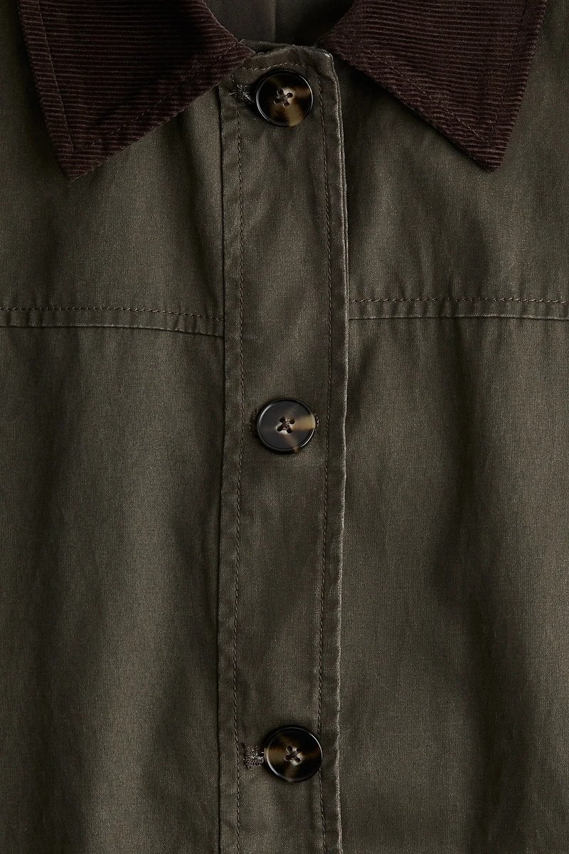 Jacket with Corduroy Collar