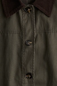 Jacket with Corduroy Collar